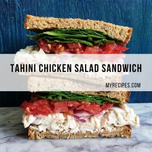 tahini chicken salad sandwich